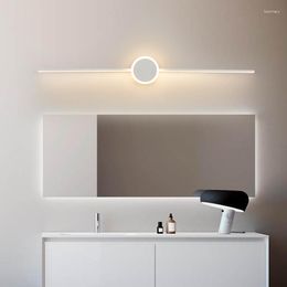 Applique murale moderne lampes LED blanc noir fer aluminium acrylique base décor murs applique pour salle de bain chambre salon éclairage intérieur