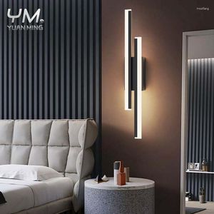 Applique murale moderne lumière LED 16W AC 90-260v intérieur noir appliques éclairage intérieur pour salon chambre chevet