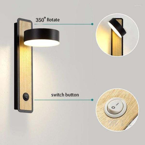 Aplique Moderno Led Luz 5W Aluminio Baño Espejo Dormitorio Salón Junto A