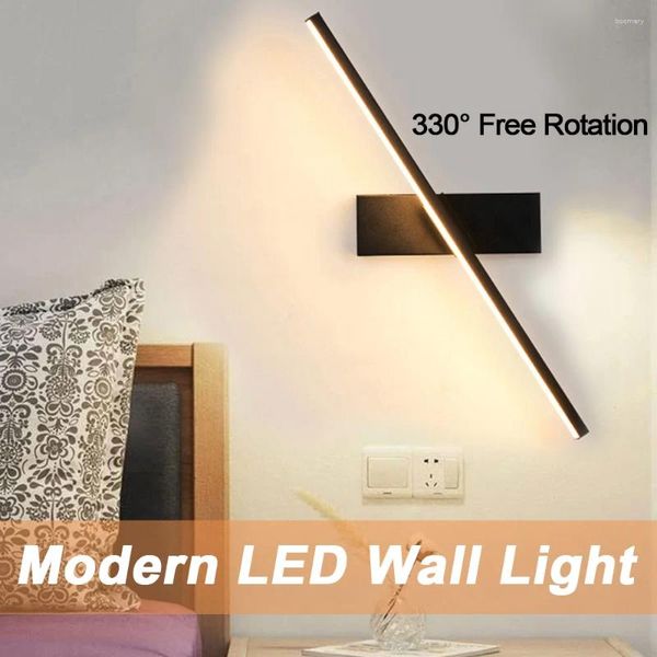 Lampe murale LED moderne LED LAMIQUE 330 Miroir rotatif pour la chambre à coucher salon d'intérieur d'éclairage du couloir du couloir