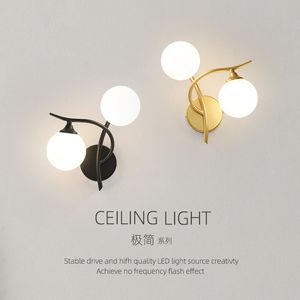 Wandlamp Modern LED -licht voor bed 10w indoor mat glazen bal sconce armaturen met G9 Boll Home Decor 110V 220Vwall