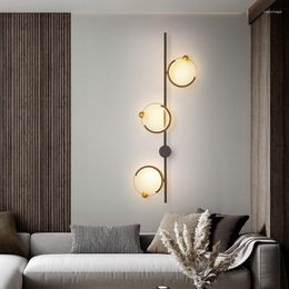Wall Lamp Modern Led Light for Trap Aisle Home Decor Badkamer Bedroom Bedroom Bedroom Smart achtergrond Mirror Koplamp Dimpel Goud