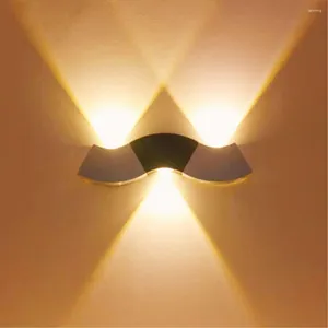 Applique murale LED moderne pour intérieur, 3W, 3x3w, fond de couloir créatif, chevet, KTV, effet El, 3000K, 6000K, rouge/vert/bleu