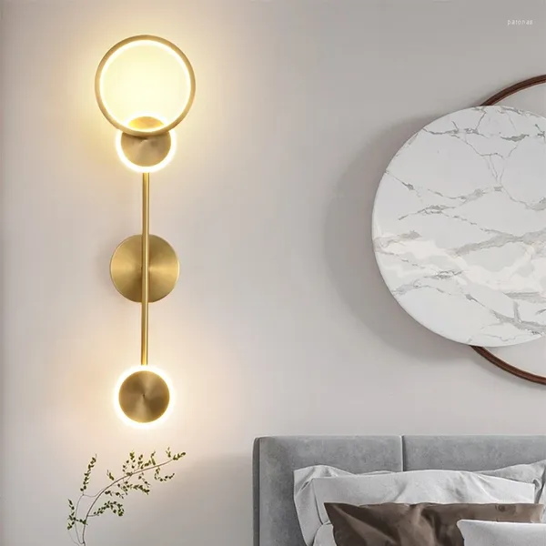 Lampe murale LED moderne Light Living Bedroom Bedside Nordic Lamps Restaurant Cuisine de cuisine décor décor d'or éclairage