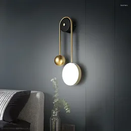 Lámpara de pared accesorio de iluminación LED moderno bola dorada