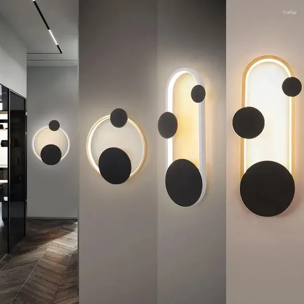 Applique murale Les lumières LED modernes sont utilisées pour la décoration intérieure dans les halls, les chambres à coucher, les salles d'étude et les luminaires supportant 90-260V