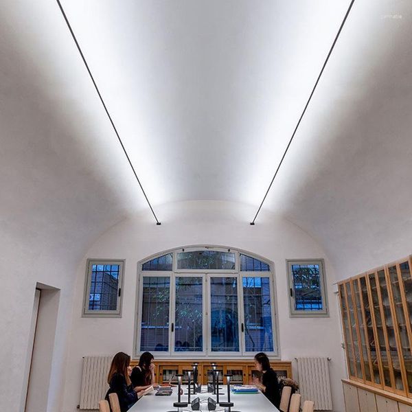 Applique murale moderne LED linéaire noir blanc horizon applique barre lumières pour salon fond luminaire décoratif lumière