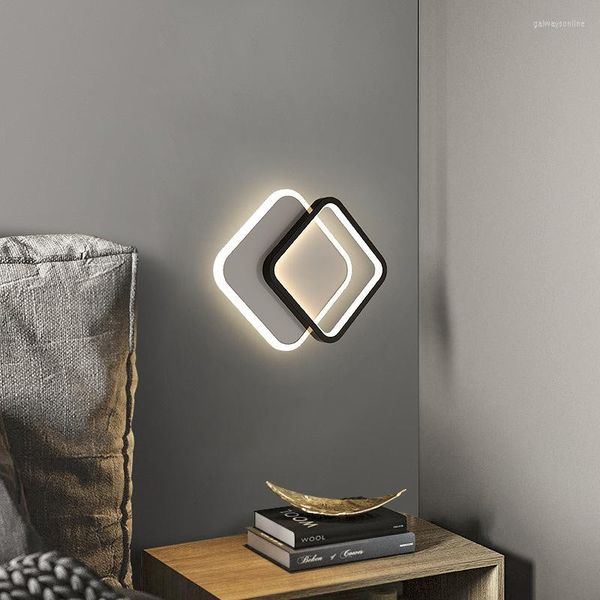 Applique murale moderne LED minimaliste fer applique pour allée couloir salon décoratif lanterne chambre chevet éclairage décoration