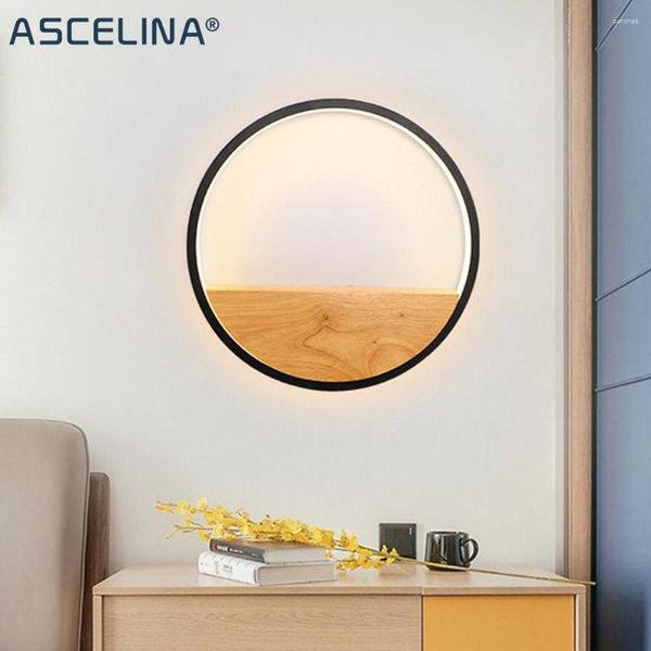 Lámpara de pared LED moderna, decoración de habitación Interior nórdica, candelabros para dormitorio, mesita de noche, TV, sofá, espejos de baño, anillo de luz