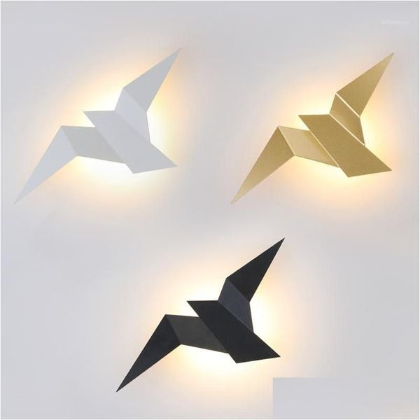 Applique Moderne Led Nordique Fer Oiseau 2W Salon Appliques De Chevet Luminaire Chambre Allée Décor À La Maison Escalier Luminaire1 Drop De Dhbl5