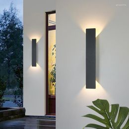 Applique murale moderne à LED lampes imperméables extérieures haut et bas en aluminium lumières jardin porche luminaires