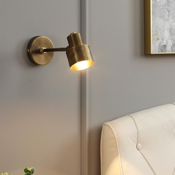 Applique murale moderne LED avec ampoule gratuite Angle réglable Wandlamp aluminium chambre salle de bain E27 applique miroir éclairage