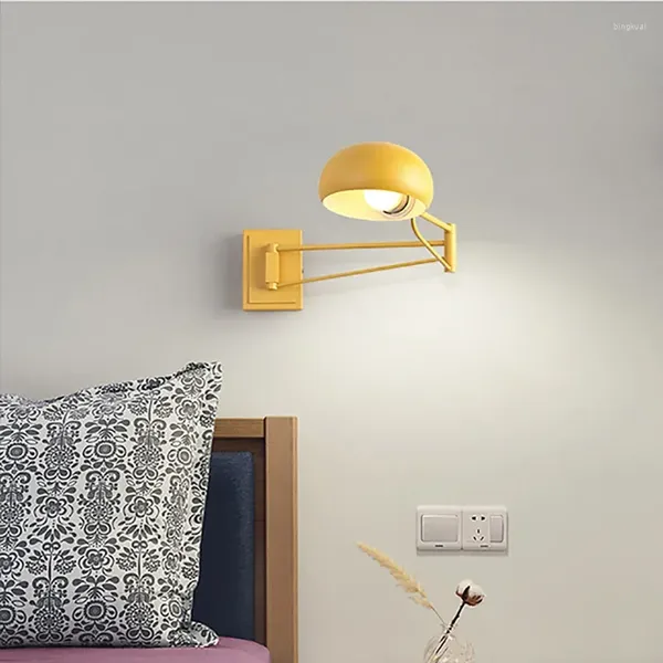 Lampe murale LED moderne avec interrupteur Protecteur des yeux rétractables pliables pour la chambre à coucher étude salon Luminaires de salle de bain