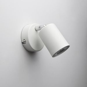 Muurlamp Modern Mooie kleine mat wit bedstoplight AC85-265V 5W GU10 LED-lamp roteerbare sconcess voor slaapkameringang Wall