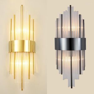 Muurlamp moderne luxe helder kristallen led slaapkamer bedkamer bed decor sconce gangpad gang eetkamer indoor verlichting fixtu