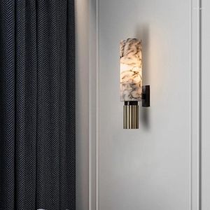 Lampe murale lampes en marbre moderne pour chambre de lit de chambre à coucher el aisel entrée maison décoration fond éclairage pierre luxe