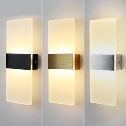 Wall Lamp Modern Mini Led Acryl 85-265V Eenvoudige slaapkamer SCONCE Woonkamer Bedtrap Huisdecor Zinnen Decor indoor lichten Affuren