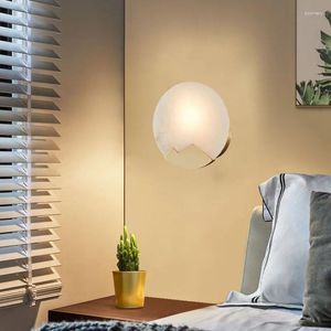 Applique moderne minimaliste créatif cuivre marbre LED décoratif cuivré chambre étude salle à manger luminaires