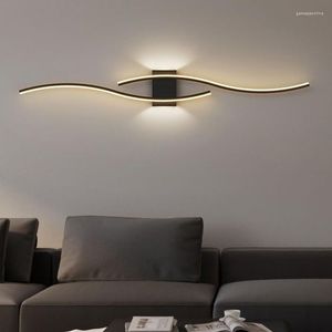 Wandlamp Modern Minimalistisch Design LED Licht Zwart Wit Interieur Decoratielampen voor Living Room Bed