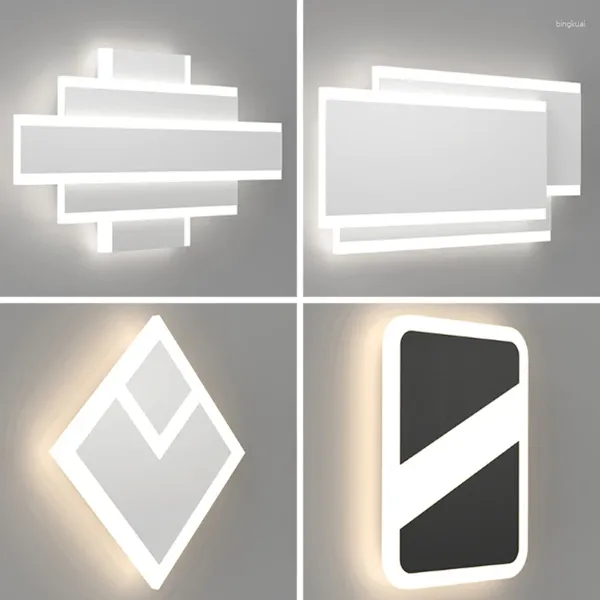 Lampe murale moderne l'éclairage intérieur en acrylique à LED minimaliste pour le salon décoration de chambre à coucher
