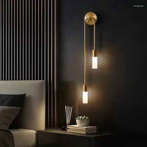 Wandlamp Moderne minimalistische LED-lampen Hal Keuken Binnenverlichting Zwart en goud Woonkamer Nachtkastje TV Achtergrond Decoratie Verlichting