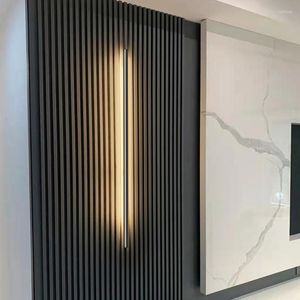 Muurlamp moderne minimalistische led licht lange strip voor woonkamer grille slaapkamer bedkamer bedgde gangpad tv -achtergrond creatieve verlichting