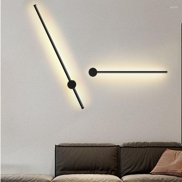 Applique murale moderne minimaliste longue LED applique lumière intérieur salon chambre canapé fond