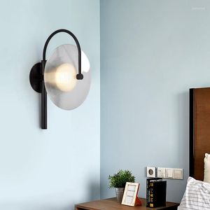 Wandlamp Modern Minimalistisch Natuurlijk Glass Noords Design Art Slaapkamer Bedder Decoratie LED AC220V Warm licht