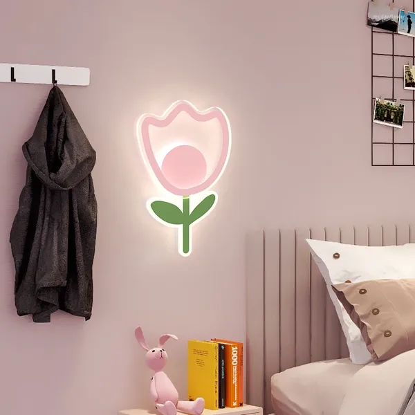 Lampe murale Minimaliste Minimaliste LED ROSE LED POUR LA MOIGNE CHANGE CHAMBRE DÉCORME DE LA CHEAUDE CHEARD