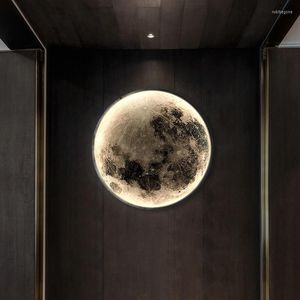 Lámpara de pared Modern Moon Sconce LED Iluminación interior Dormitorio Sala de estar Techo Decoración Accesorio Lustres Luces