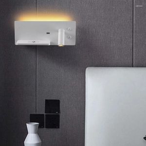 Wall Lamp Modern Multifunctioneel LED Mobiele telefoon Bedide Draadloos oplaadrek