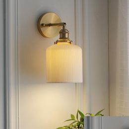 Lampe murale moderne nordique appliques lampes salon cuisine chevet miroir-avant éclairage verre maison luminaire en céramique art décor Dr Othst