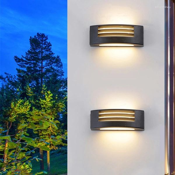 Applique murale moderne extérieure étanche lumière Simple en alliage d'aluminium lampes LED cour allée porche salon applique