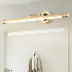 Wandlamp Modern retro koperen badkamer spiegelkast licht LED Chinese ijdelheid toilettoiletvochtbestendige voorkant LB1013