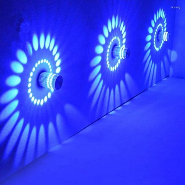 Wandleuchte, moderne RGB-Spiralloch-LED-Deckenleuchte, Flur, Veranda, Lichteffekt, bunte Wandlampe, Wandleuchte, Party, Bar, KTV, Heimdekoration