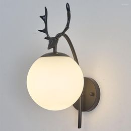 Wandlamp Moderne SCONCE GLASS LAMPSHADE LOFT DIRECIORATIEF INDOOR COORNE LED LEDEN LICTEN E27 Black Gold Blue