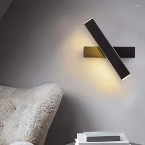 Wandlamp Moderne SCONCE LED INDIS Decoratieve verlichtingsarmatuur 360 ° Rotatiestrip voor Trap Slaapkamer Badkamer Badkamer