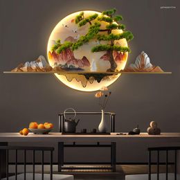 Wandlamp Moderne Blaker Foto LED Chinese Creatieve Landschap Muurschildering Licht Voor Thuis Woonkamer Studie Slaapkamer Decor