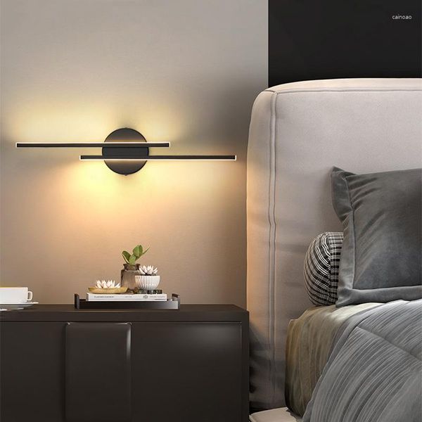 Lámpara de pared moderna simple 14W hogar El Decors Super brillante tiras largas luz sala de estar pasillo lámparas de lectura de cabecera