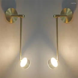 Wandlamp moderne eenvoudige lampen verstelbare kop LED goud ijzeren kunst plafondlicht voor woonkamer corridor decorverlichting armaturen
