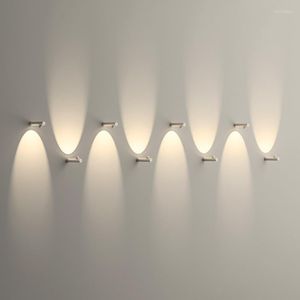 Lampe murale moderne LED simple noir / blanc décor applications lumières de chambre à coucher de chambre à coucher
