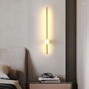 Applique murale moderne Simple Led longue lumière intérieur maison chambre salon canapé fond haut vers le bas couloir couloir