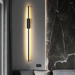 Wandlamp Modern Eenvoudig Lang LED Slaapkamer Nachtkastje Noord-Europa Luxe Woonkamer El