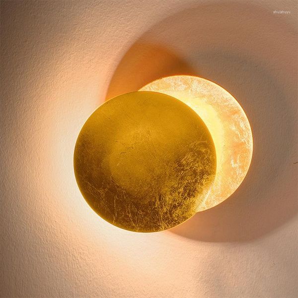 Lámpara de pared Moderna Simplicidad Luna LED Decorar para dormitorio Pasillo de noche Escalera Accesorio de luz Baño