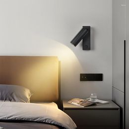 Wandleuchte, modernes Arbeitszimmer, Lese-LED-Lampen, einfaches Schlafzimmer, Nachttisch, El-Wandlampen, Augenschutz, drehbar, minimalistisches Heimlicht