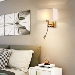 Wandlamp Moderne Stijl Nachtkastje Led Creatieve USB Lading Gangpad El Slaapkamer Salon Decoratie Soonce Verlichting