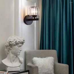 Lampe murale style moderne Crystal Sconce Round Square Light Light Halway Bedroom Bedroom Bedside Indoor Éclairage