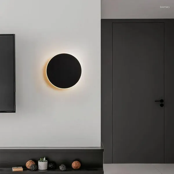 Lámpara de pared Moderna Tres Temperaturas de Color Luz LED con Touch Swith Bedside El Stair Iluminación Dormitorio Metal