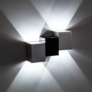 Muurlamp Modern waterdicht 6W 12W LED -aluminium op en neer in huis licht buiten binnen witte/zwarte sconce lustrewallwall