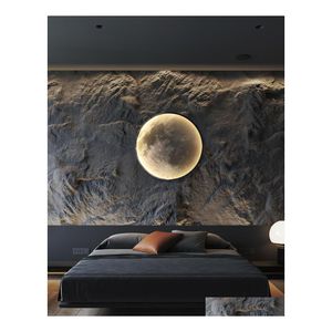 Muurlamp maan decoratie voor slaapkamer woonkamer huis home moderne ontwerpstijl bank achtergrond interieur led night light armatuur drop del dhswz